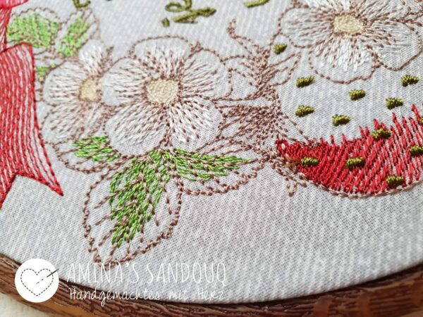 Rahmen "Erdbeeren" - StickZebra