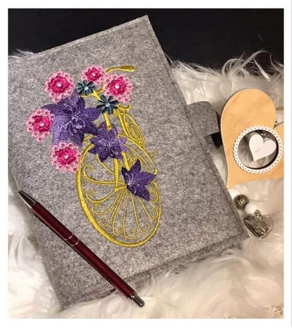 Blumenfahrrad Stickdatei - StickZebra