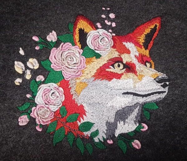 Fuchs mit Blumenkranz Stickdatei [Digital] – Bild 5