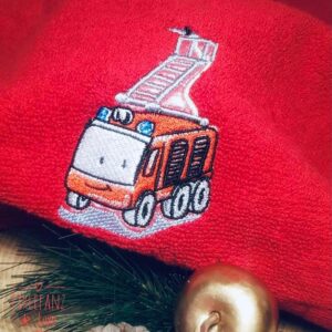 Adventskalender Tag 5 -FEUERWEHRAUTO- - StickZebra
