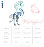 Pferd Waldtier Stickdatei [Digital] – Bild 5
