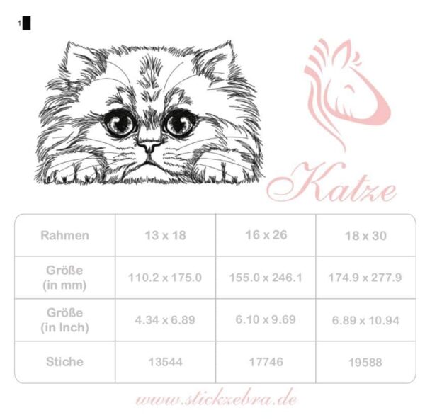 Katze Doodle Stickdatei [Digital] – Bild 5