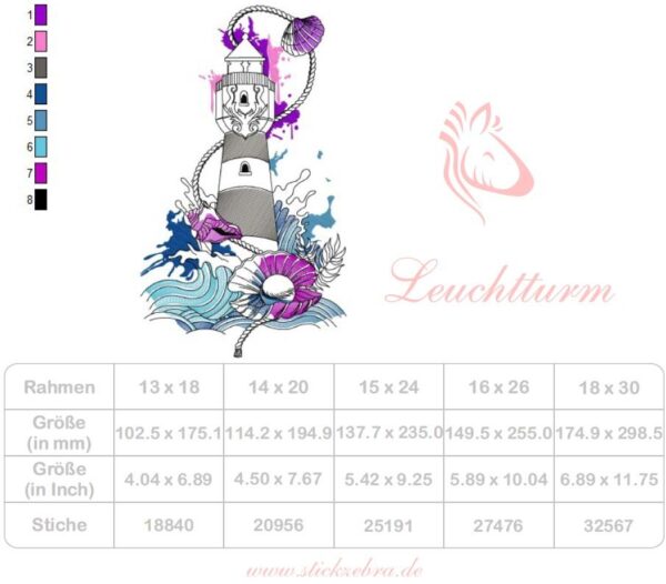 Leuchtturm Stickdatei [Digital] – Bild 6