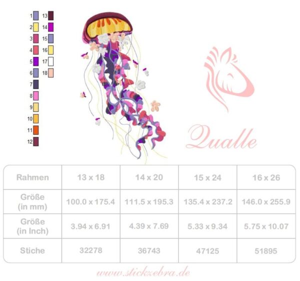 Qualle Stickdatei [Digital] – Bild 7