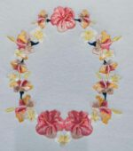 Blumenrahmen Hibiskus Stickdatei - StickZebra