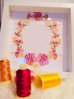 Blumenrahmen Hibiskus Stickdatei - StickZebra