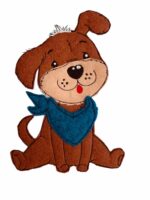 Hund mit Halstuch Applikation Stickdatei [Digital]