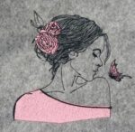 Doodle Frau "Isabella" Stickdatei - StickZebra