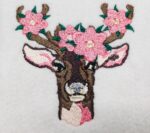 Hirsch mit Weihnachtsstern Stickdatei [Digital] – Bild 3