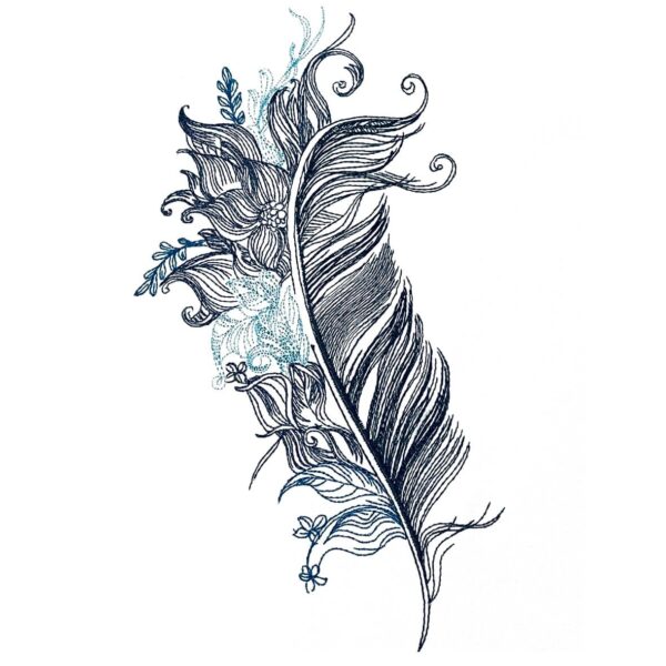 93 Hauchzarte Feder Stickdatei - StickZebra