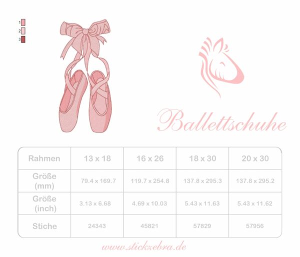 Balletschuhe - StickZebra