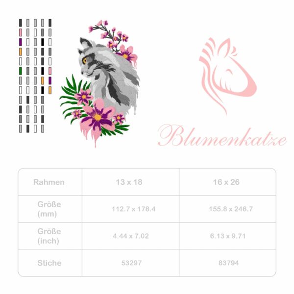 Blumenkatze - StickZebra