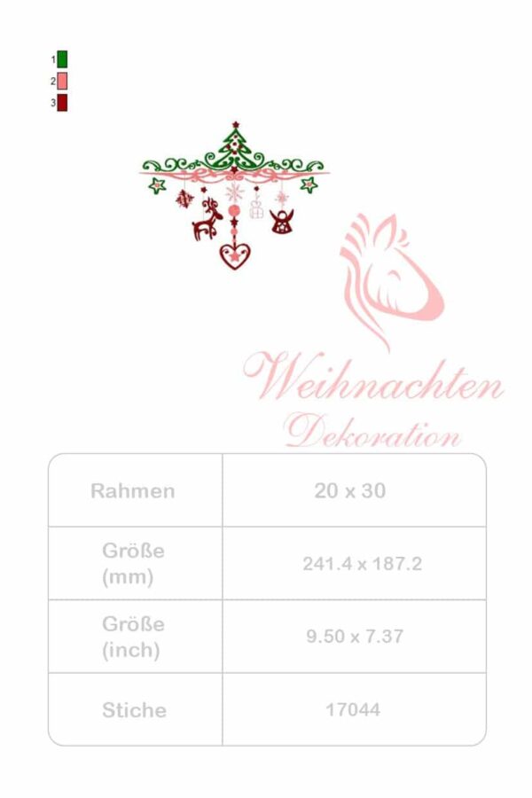 Weihnachtsdekoration - StickZebra