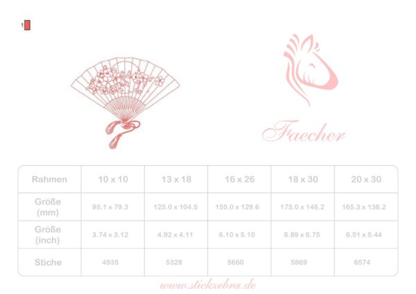 Fächer "Sakura" - StickZebra