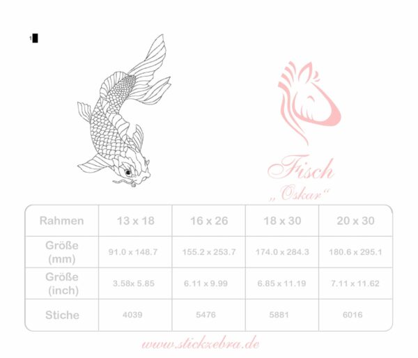 Fisch "Oskar" - StickZebra