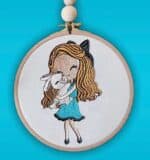 Mädchen mit Hase Stickdatei [Digital] – Bild 2