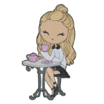 Mädchen im Bistro [Digital]