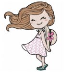 Doodle Mädchen mit Sonnenhut [Digital]