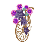 Blumenfahrrad Stickdatei [Digital]