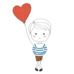 Junge mit Herzluftballon [Digital]