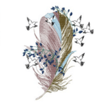 Vogelfeder Stickdatei [Digital]
