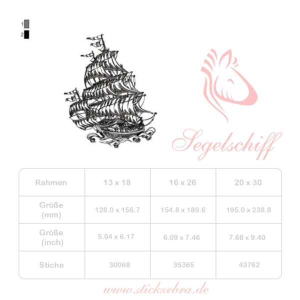Segelschiff Segelschiff - StickZebra