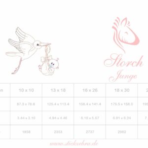Storch Set Mädchen/Junge - StickZebra