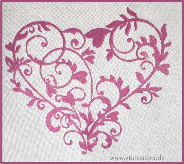 Schnörkel Herz - StickZebra