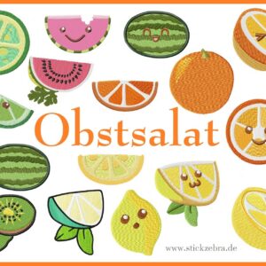 Früchte Set " Obstsalat" - StickZebra