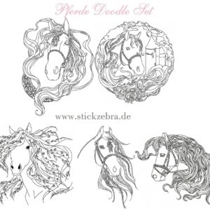 Pferde Doodle Set - StickZebra