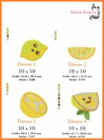 Früchte Set " Obstsalat" - StickZebra