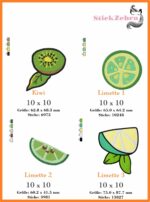 Früchte Set " Obstsalat" - StickZebra