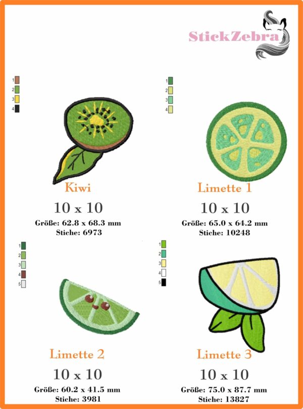 Uebersichtsbild4_54620171-b5ac-48b9-b333-0776a267f7aa Früchte Set " Obstsalat" - StickZebra