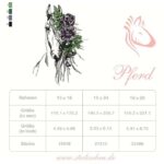 Pferd mit Blumenschmuck - StickZebra