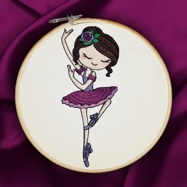 Ballerina Doodle Mädchen Stickdatei [Digital] – Bild 2