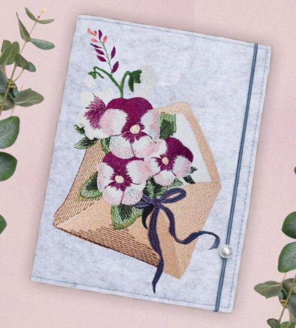 Brief mit Blumen Stickdatei [Digital] – Bild 2