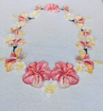 Blumenrahmen Hibiskus Stickdatei - StickZebra
