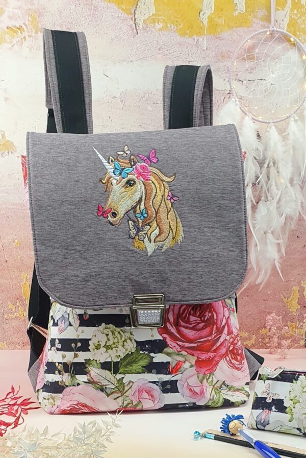 Einhorn mit Schmetterlingen Stickdatei [Digital] – Bild 3