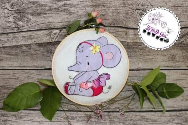 Elefant Applikation Stickdatei [Digital] – Bild 3
