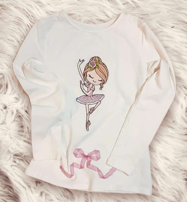 Ballerina Doodle Mädchen Stickdatei [Digital] – Bild 3