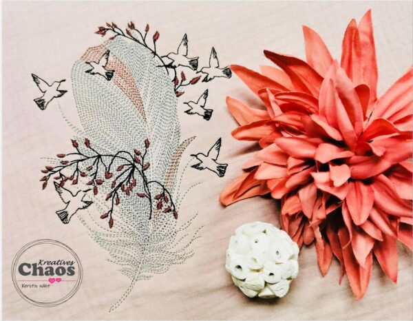 Vogelfeder Stickdatei - StickZebra