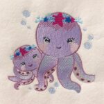 Krake Kind mit Mama Stickdatei [Digital] – Bild 3