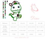 Dino Applikation Stickdatei - StickZebra