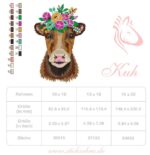 Kuh Stickdatei - StickZebra