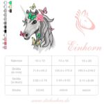 Einhorn mit Schmetterlingen Stickdatei - StickZebra