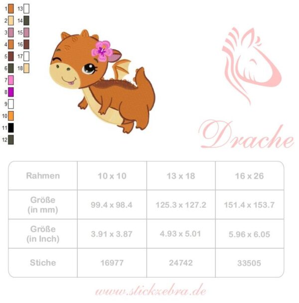 ue3_96fb393a-0e5f-4840-822b-81f9d430e46d Drache mit Hibiskusblüte Stickdatei - StickZebra