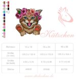 Kätzchen mit Blumenkranz - StickZebra