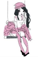 Süßes Mädchen auf Schaukel [Digital]