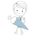 Kleiner Junge mit Schultüte [Digital]