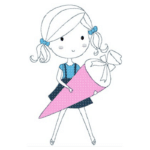 Mädchen "Mona" mit Schultüte [Digital]